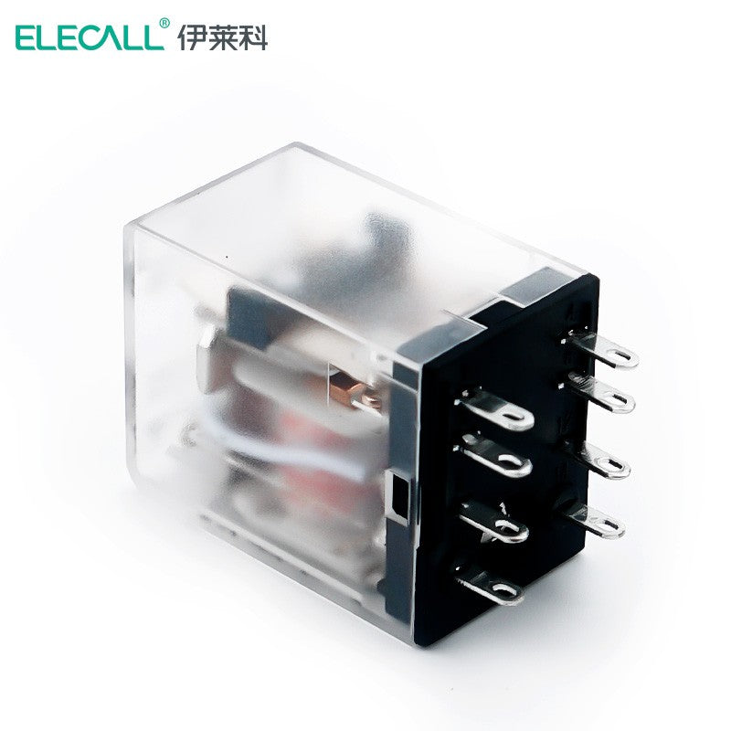 ELECALL HH52P small intermediate relay AC two open and two closed with light without base electromagnetic relay set 8 feet MY2NJ AC12V