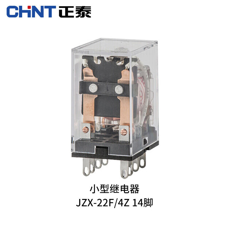 Chint (CHNT) JZX-22F-D-4Z-CA-AC24V--CZY14A small intermediate relay 14 feet (relay + base)