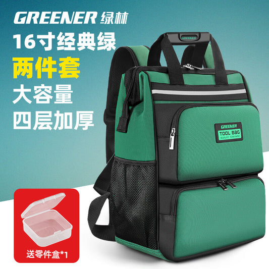 Greener Backpack Tool Bag Durable Electrician Canvas [Classic] 40cm