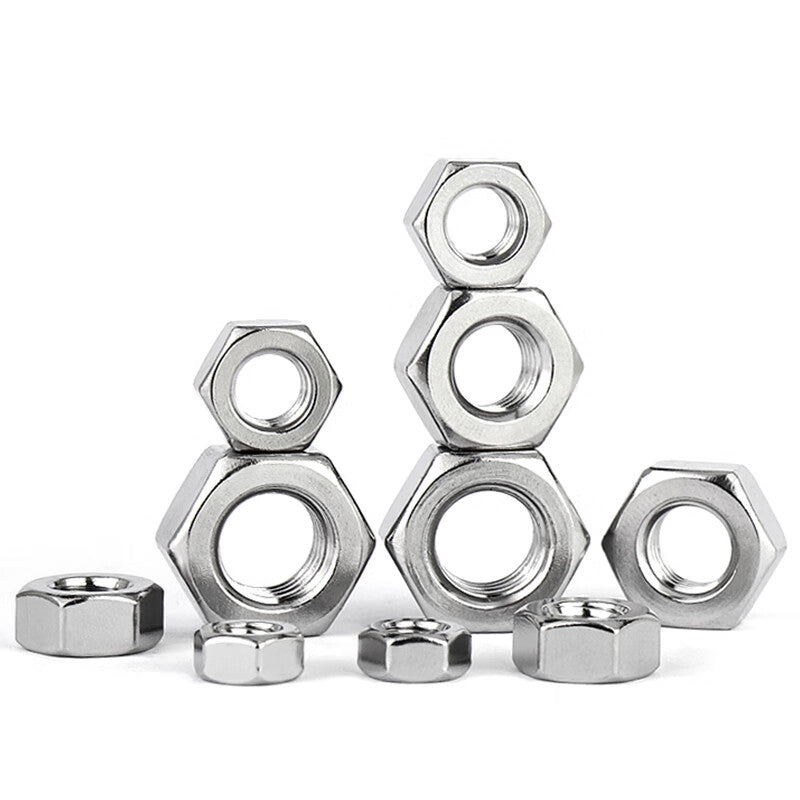 Juwei 304 Stainless Steel Hex Socket Nuts DIN934 M6 [30 pieces] JG1254F