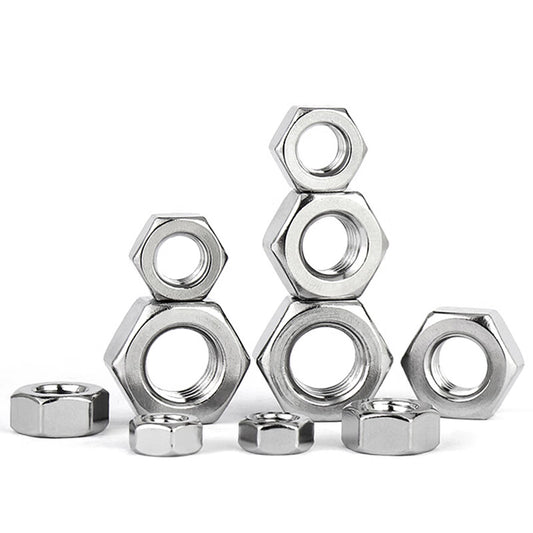 Juwei 304 Stainless Steel Hex Socket Nuts DIN934 M6 [30 pieces] JG1254F