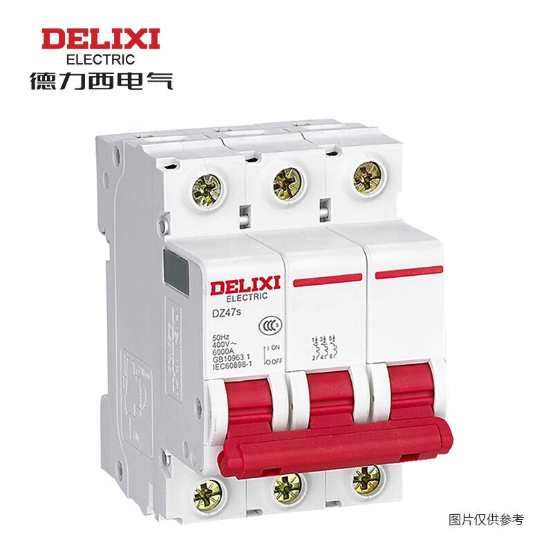 Delixi DZ47s 3P B 2A 6KA 400VAC DZ47SN3B2 miniature circuit breaker