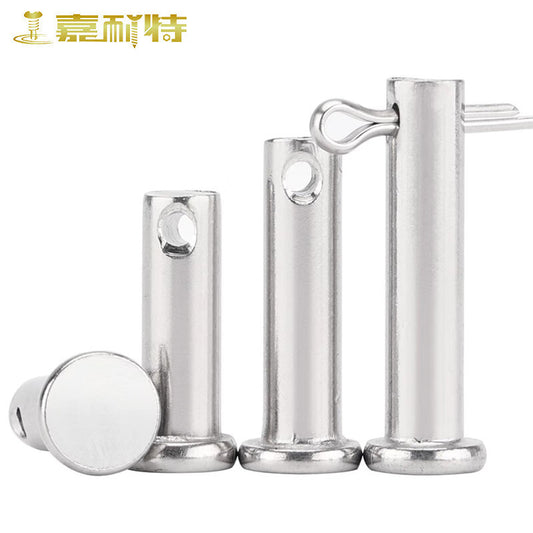 Jianite 304 Stainless Steel Flat Head Pin with Hole, Cylindrical Positioning Pin, M8*60 (10 sets)