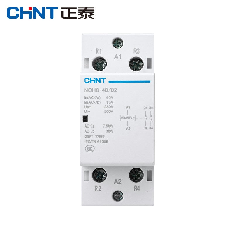 Chint NCH8-40/02 220/230V AC Contactor Rail Type 40A