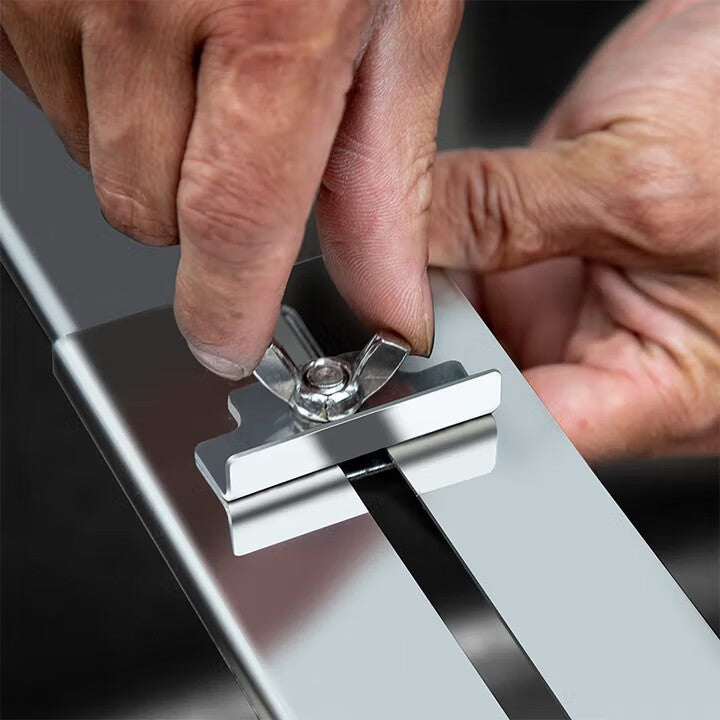Tiger Sharpening Stone Stand, Stainless Steel Sharpening Holder, Suitable for Sinks, Adjustable Sharpening Holder for Home Use