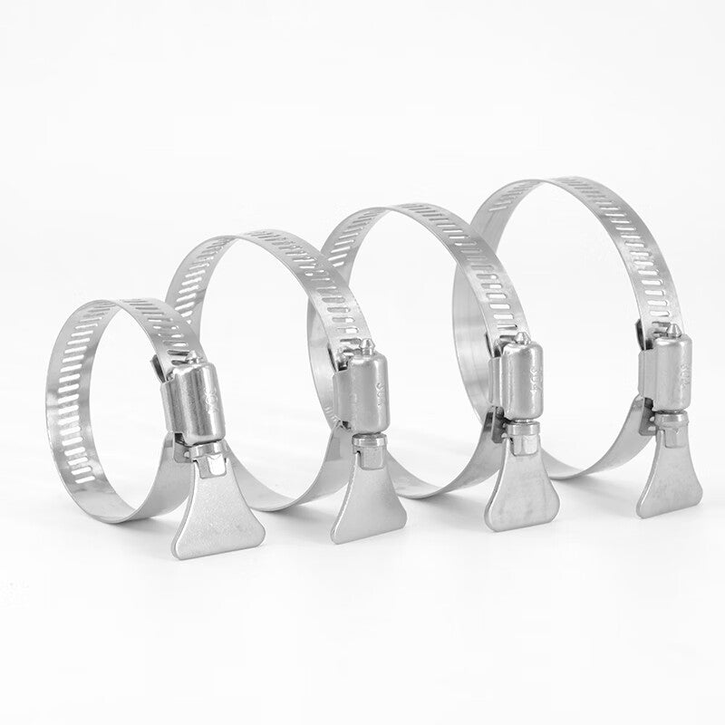 Bingyu BYsy-56 304 Stainless Steel American Style Hose Clamp with Handle, Multi-functional Connector Clamp, Strong Fixing Clamp with Wrench, 52-76mm (1 piece)