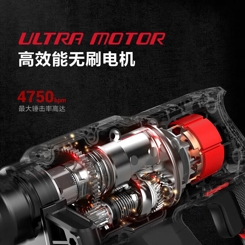 DELI Tools Professional Grade 20V 22mm Lithium Brushless Hammer DE-DC20-2D4