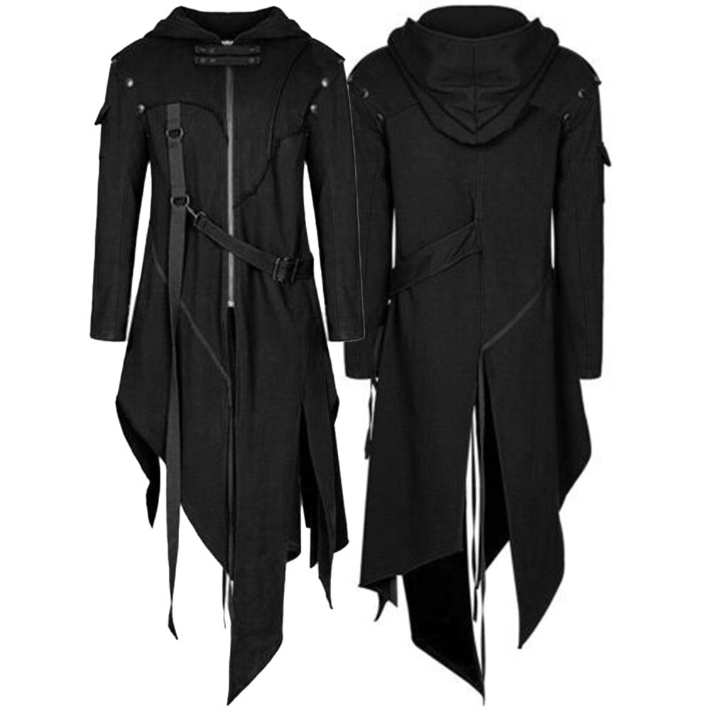 Irregular Style Men's Hoodie Coat Perfectly Suited for Themed Cosplay Events