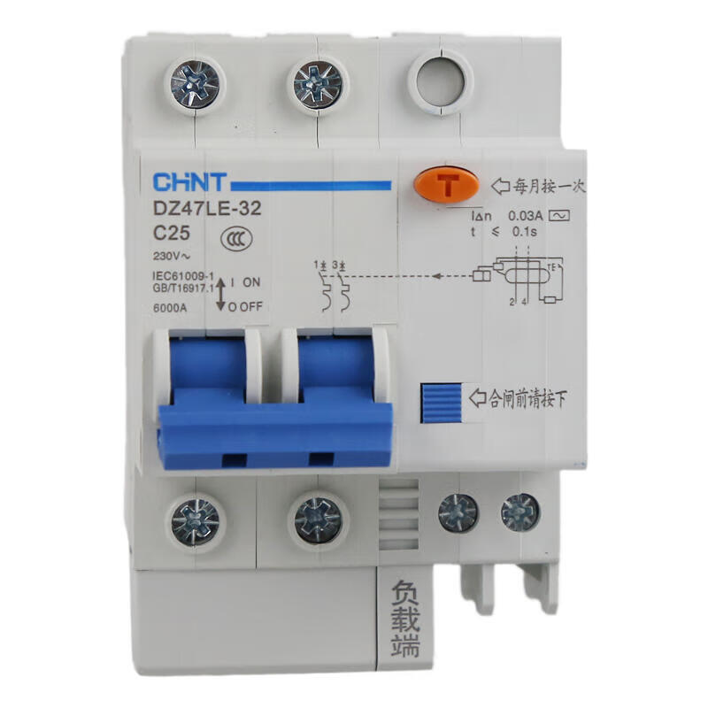 Chint leakage miniature circuit breaker; DZ47LE-32 2P C25 30mA