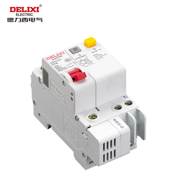 Delixi electrical circuit breaker DZ47sLE 1P+N (N pole straight-through) C 10A