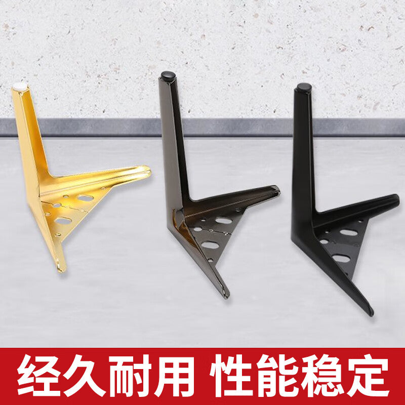 Deqi Metal Furniture Legs, Luxury Sofa Legs, Bed Legs, TV Stand Legs, Coffee Table Legs, Bedside Table Support Legs, 18CM - Matte Black