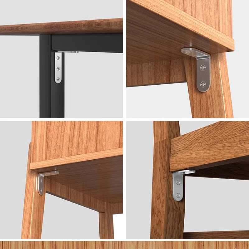 Shanhe Industrial Products Stainless Steel Angle Bracket Fixer Connector Hardware Shelf Support 57*16 Straight Line (20 pieces)