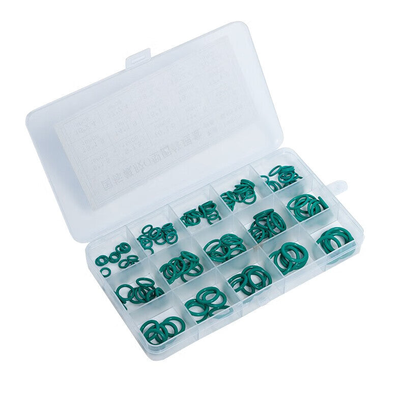 Winstein WSX39 Waterproof Sealing Ring Repair Kit, Green Fluororubber FKM Standard O-ring Washer, Car Faucet Hydraulic Set 150pcs