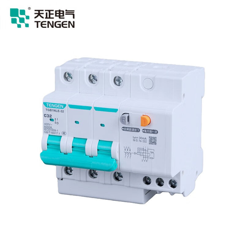 Tianzheng Electric TENGEN air switch TGB1NLE-32 3P D16 30mA 335021600599 miniature leakage protection circuit breaker (customized)