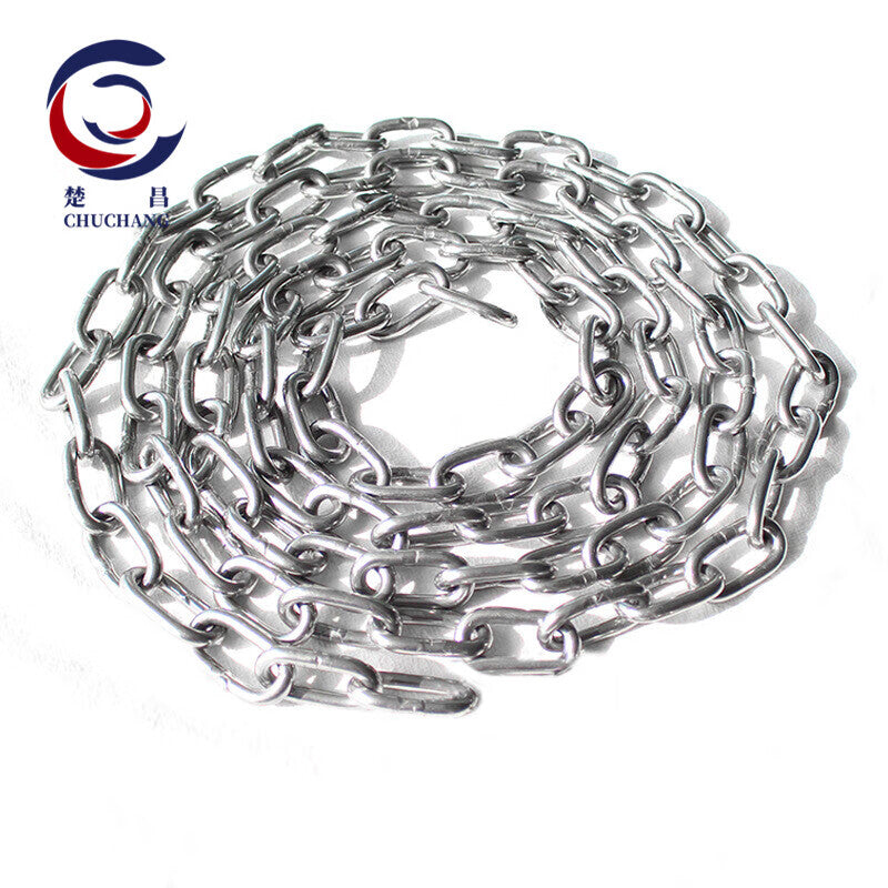 Chuchang 304 Stainless Steel Chain, Long Ring Railing Chain, Chandelier Chain, Decorative Stainless Steel Iron Chain, Price per meter, 2.5mm thickness (multiple purchases do not require cutting).