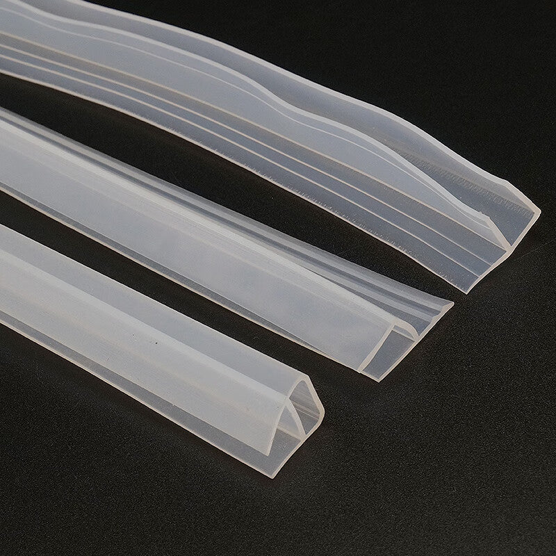 Haisdike [Beijing Warehouse Delivery] Balcony Glass Door and Window Sealing U-Shaped Clip 10mm (1 meter) Windproof Shower Room Waterproof Silicone Strip HKQS-75