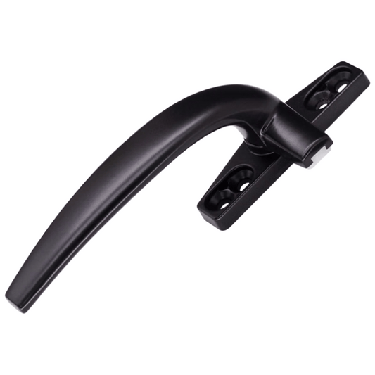 Duo 50 type casement window aluminum alloy handle, outward push-open window handle, push-pull handle, 7-shaped handle, black left handle