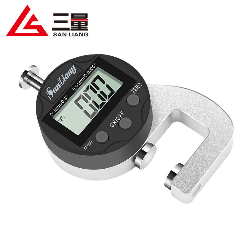 JDE41 high-precision thickness gauge (0-20mm, flat head) for measuring paper thickness using a three-dimensional digital display thickness gauge.