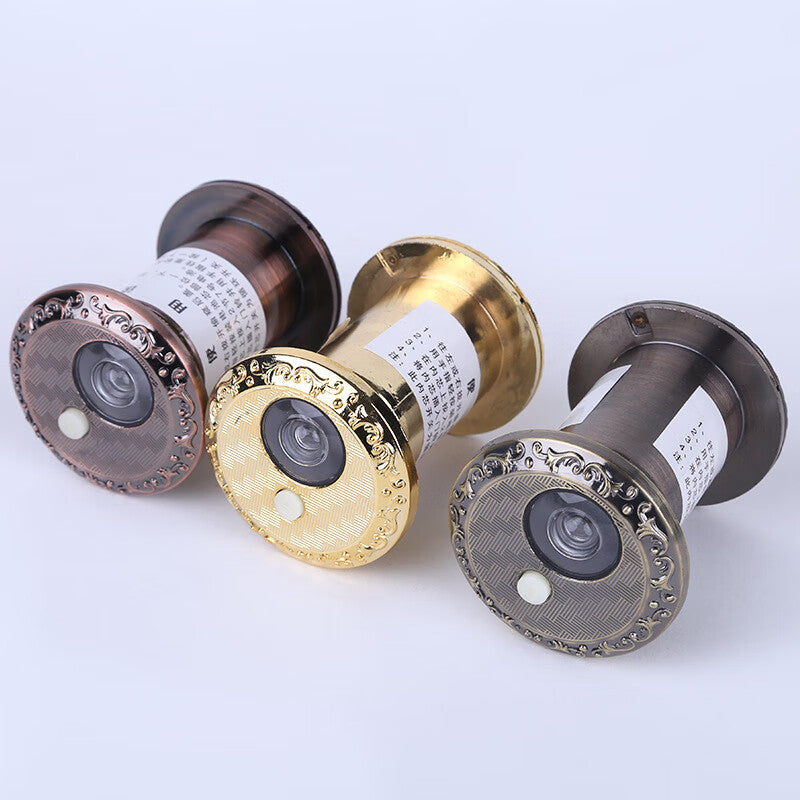 Deqi 2-in-1 Peephole Doorbell, High-Definition Wide-Angle Anti-theft Door Peephole, Anti-theft Wooden Door Anti-pry Anti-peeping Metal Peephole, Chrome Plated, Diameter 35mm, Door Thickness 50-70mm