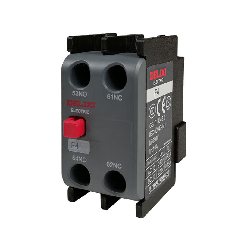 DELIXI ELECTRIC AC contactor accessory top auxiliary contact F4-02/piece
