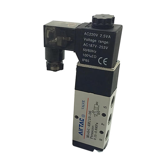 AirTAC NAMUR specification internal pilot solenoid valve, 2-position 5-way, single solenoid, DIN socket; 4M11006C