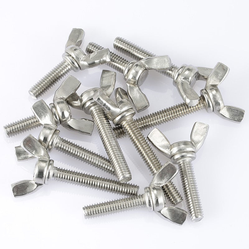 Bairuit 304 Stainless Steel Wing Screws, Tightening Screws, Butterfly-Shaped Claw Bolts M4*20 [3 Pieces] 304 Stainless Steel