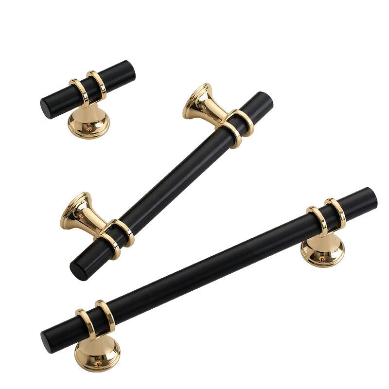 Shanhe Crafts Minimalist Cabinet Door Handles, Nordic Style Drawer and Shoe Cabinet Handles, Brushed Copper/Rose Gold 6816A-128 Hole Spacing