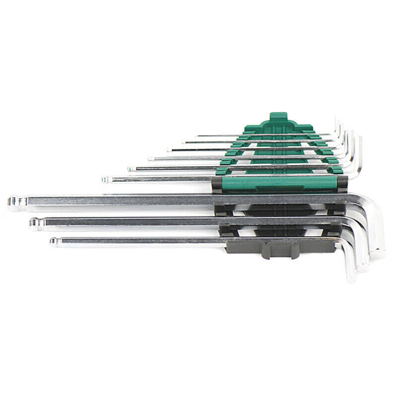 SATA 9-piece extra long ball head hexagon wrench set 1.5-10mm; 09101