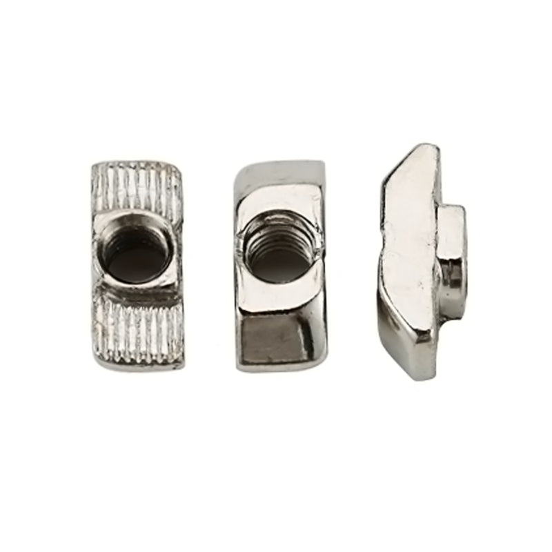 Bairuite Aluminum Profile Nuts, T-type Slider Spring Ball Nuts, European Standard, National Standard Hammerhead, Boat Type, European Standard T-type 30 M4 [20pcs] Nickel Plated