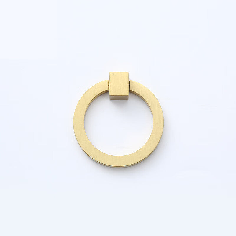 Bingyu Brass Solid Gold Handle, Hardware Furniture Cabinet Door Drawer Pull Ring, Brass Cabinet Door Handle, Small Size 8824, BH-518