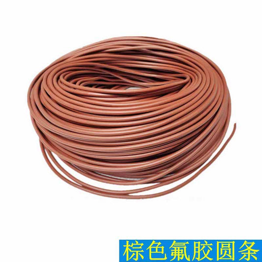Mountain Top Pine Brown Fluororubber Strip, High Temperature and Acid/Alkali Corrosion Resistant and Oil Resistant FKM Solid Sealing Strip, Fluororubber O-ring, Brown Fluororubber Round Strip 9mm (Price per meter)