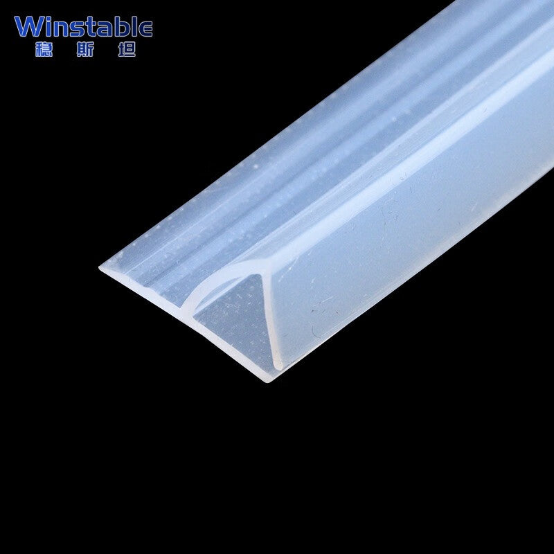 Winstan WSX284 (5m) Frameless Balcony Door and Window Sealing Strip, Shower Room Windproof and Waterproof Strip, U-shaped Clamp for 12mm Glass