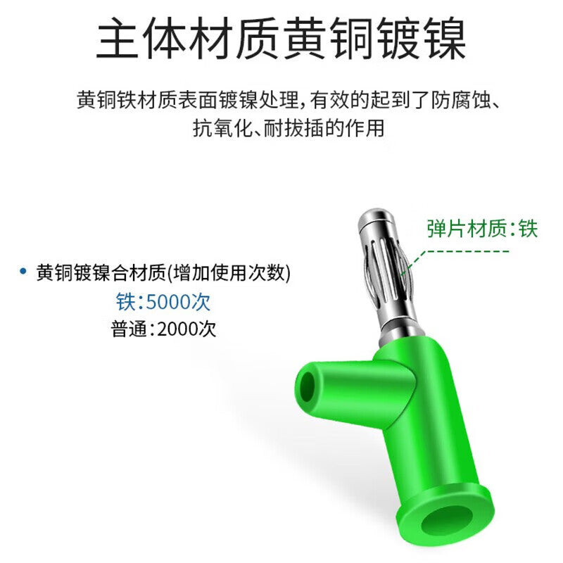 Huijun 4mm Banana Plug Brass Screw Solder-Free High Current 24A Plug Gun Type Red 10pcs