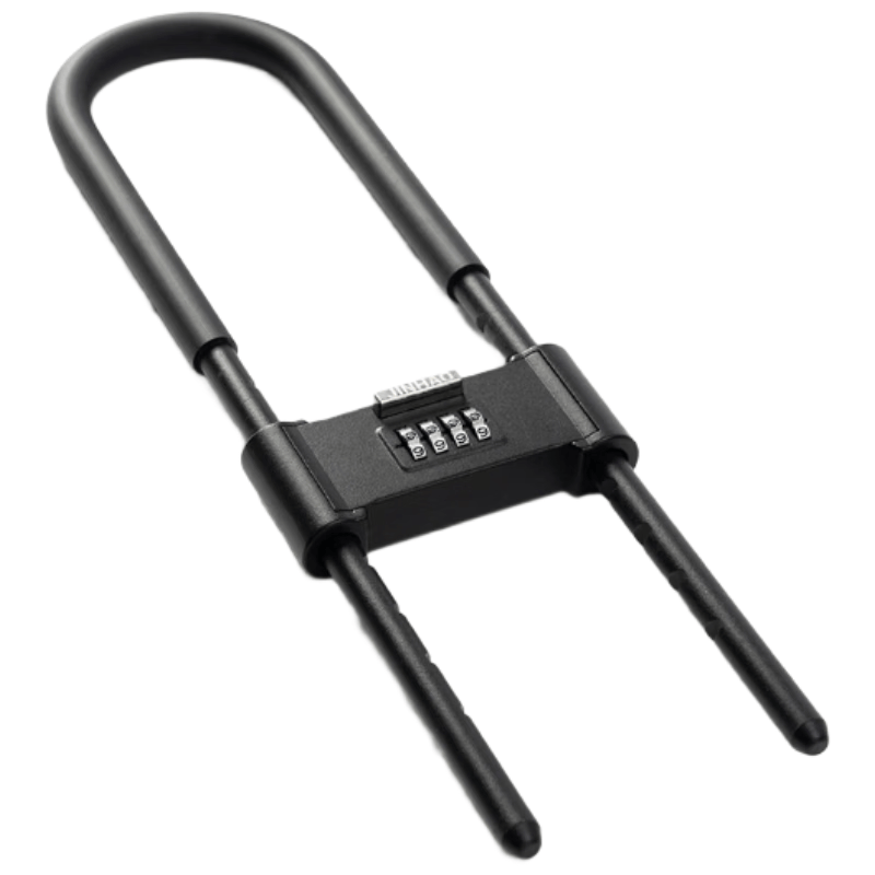 Du's Code U-Lock, Double Opening, Office/Shop Glass Door Lock, Anti-Pry, Shop Black Padlock, 420mm