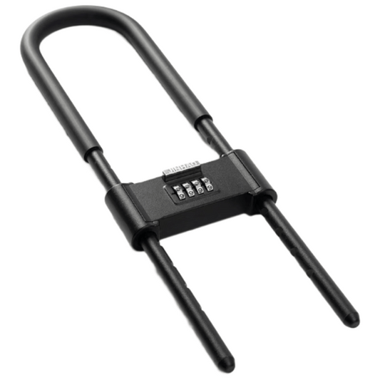 Du's Code U-Lock, Double Opening, Office/Shop Glass Door Lock, Anti-Pry, Shop Black Padlock, 420mm