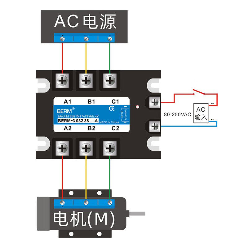 BERM-3 032 38 25A 380V AC Solid State Relay