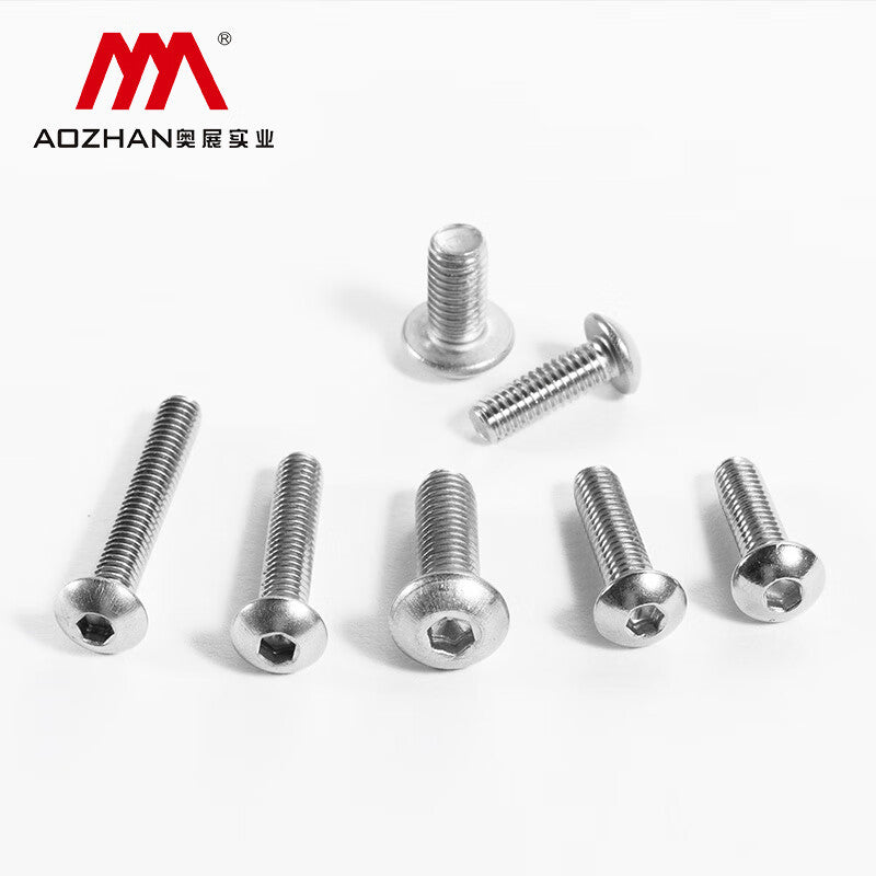 AOZHAN Industrial (ISO7380 304) GPH M5*8 Internal Hex Pan Head Screws (2500 pieces/box)