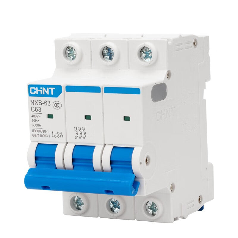 Chint (CHNT) small circuit breaker leakage protector air switch residential small air switch main circuit breaker NXB-63-3P-C-63A