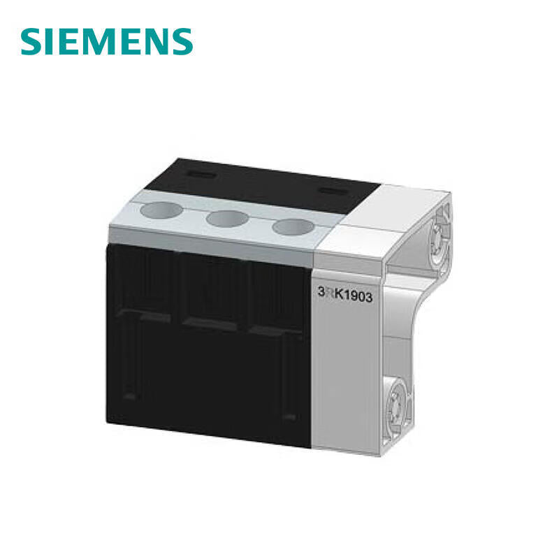 Siemens 65mm PEN terminal block for high performance ET200S starter with connector for feeder line and load; 3RK19032AC00
