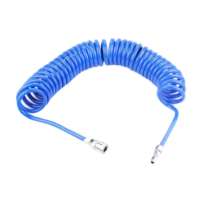 AirTAC PU spiral air hose (polyester), with (male connector + female connector); UCS080050BU060MA2