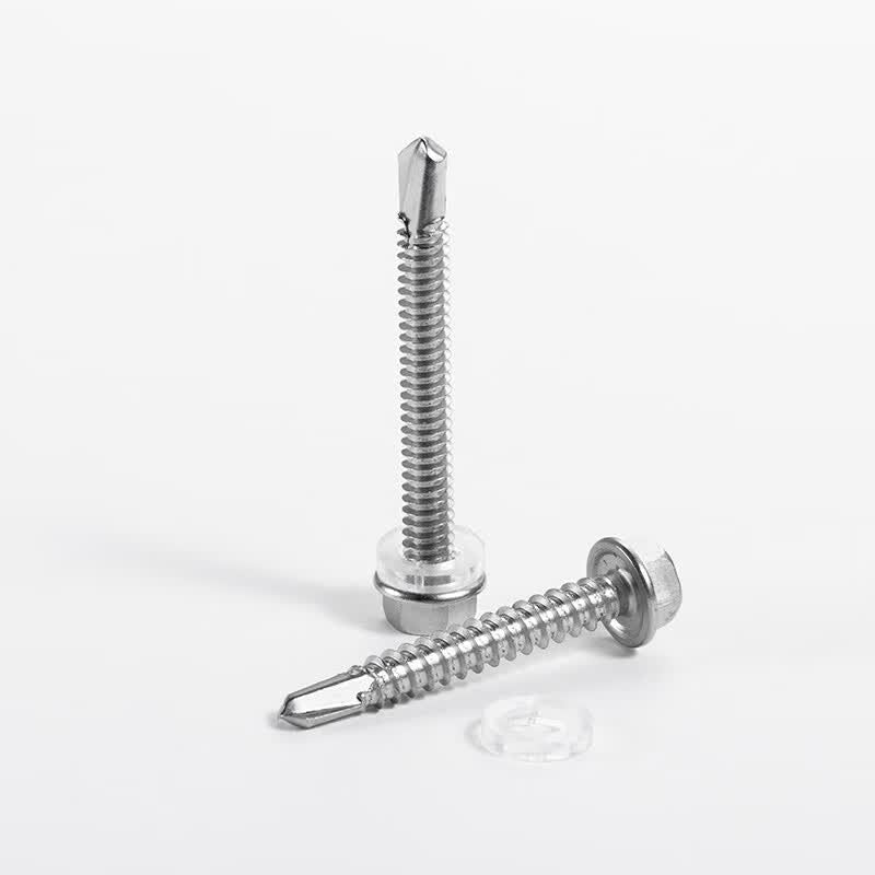 AOZHAN Industrial Co., Ltd. AOZHAN Brand DIN7504K-410 Stainless Steel Hexagonal Self-Drilling Self-Tapping Screws with Drill Tail and Dovetail Design ST5.5*25 (400 pieces/box)