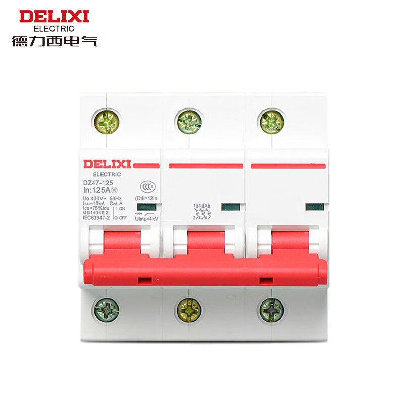 DELIXI DZ47-125 3P D Type 80A AC Miniature Circuit Breaker