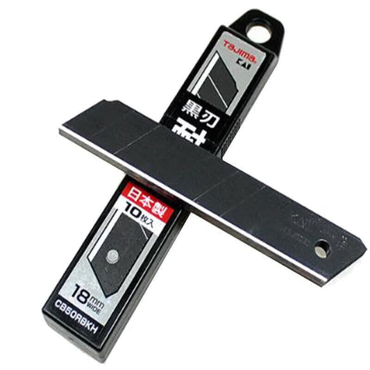Tajima L-type 18mm Durable Replacement Blade KAI (Black Blade) 10PCS/Box CB50RBKH/K/CHN