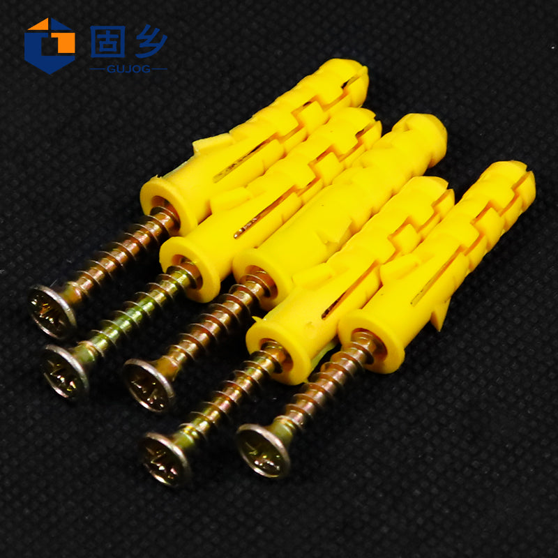 Guxiang Small Yellow Croaker Nylon Plastic Expansion Tube 6mm Anchor Bolt Extended Expansion Screw M6 M8 M10 Bolt Expansion Tube Decoration Screw Anchor Bolt [M8*40mm 15 sets/box]