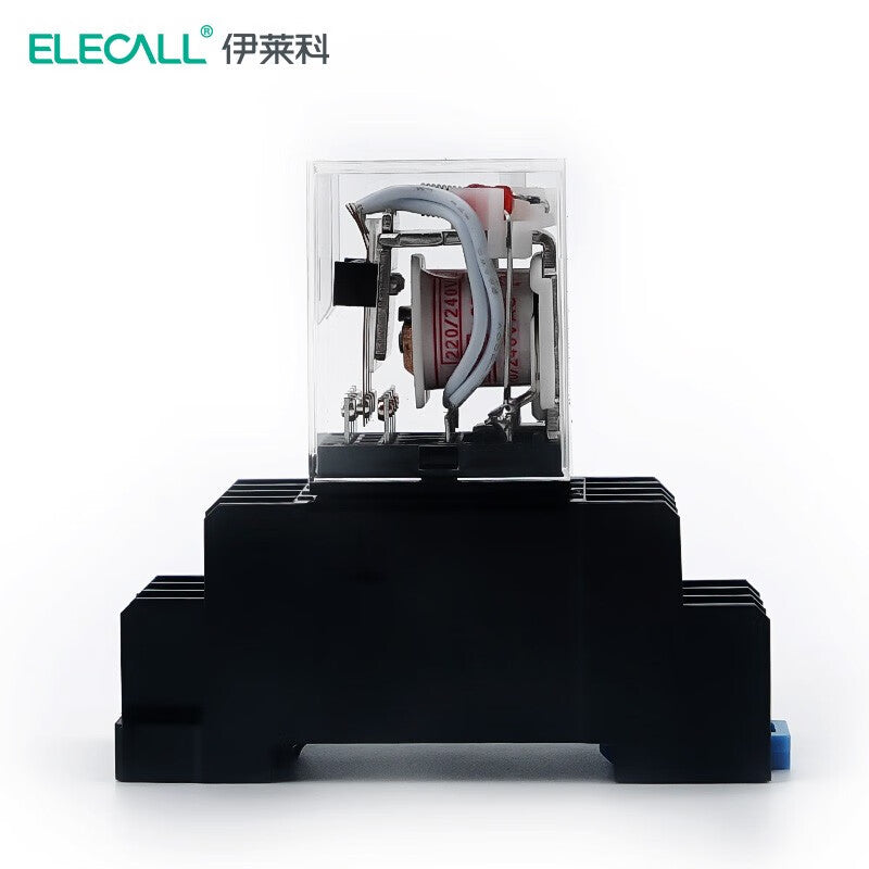 ELECALL HH54P small intermediate relay AC four open four closed with light and base electromagnetic relay set 14 feet MY4NJ AC220V