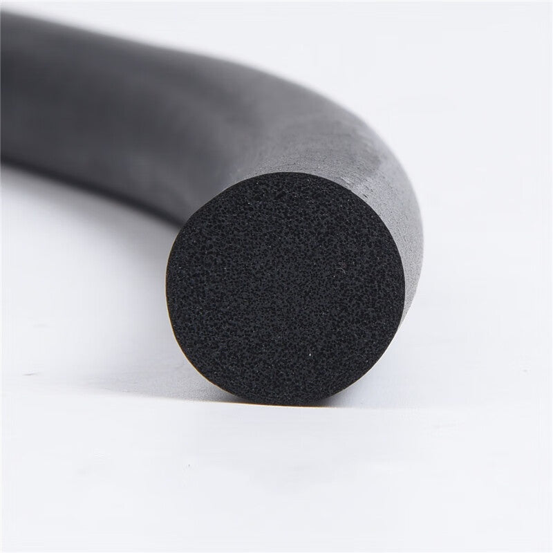 Crouching Tiger, Hidden Dragon: EPDM foamed rubber strips, high-temperature resistant, waterproof, elastic, solid round sealing strips, 8mm diameter. [Price for 5 meters]