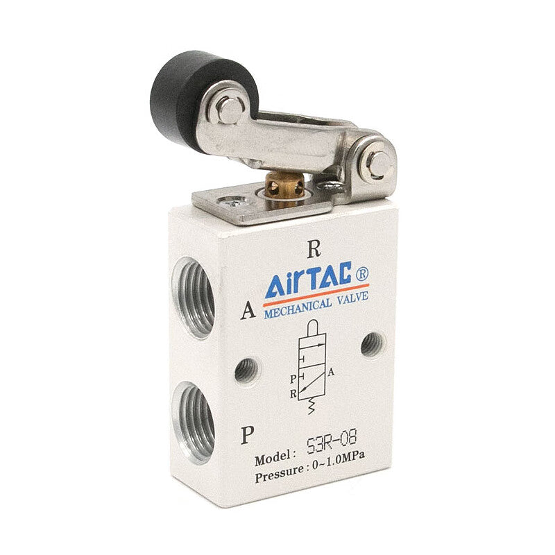 AirTAC Roller Lever Mechanical Valve (1/4); S3R08