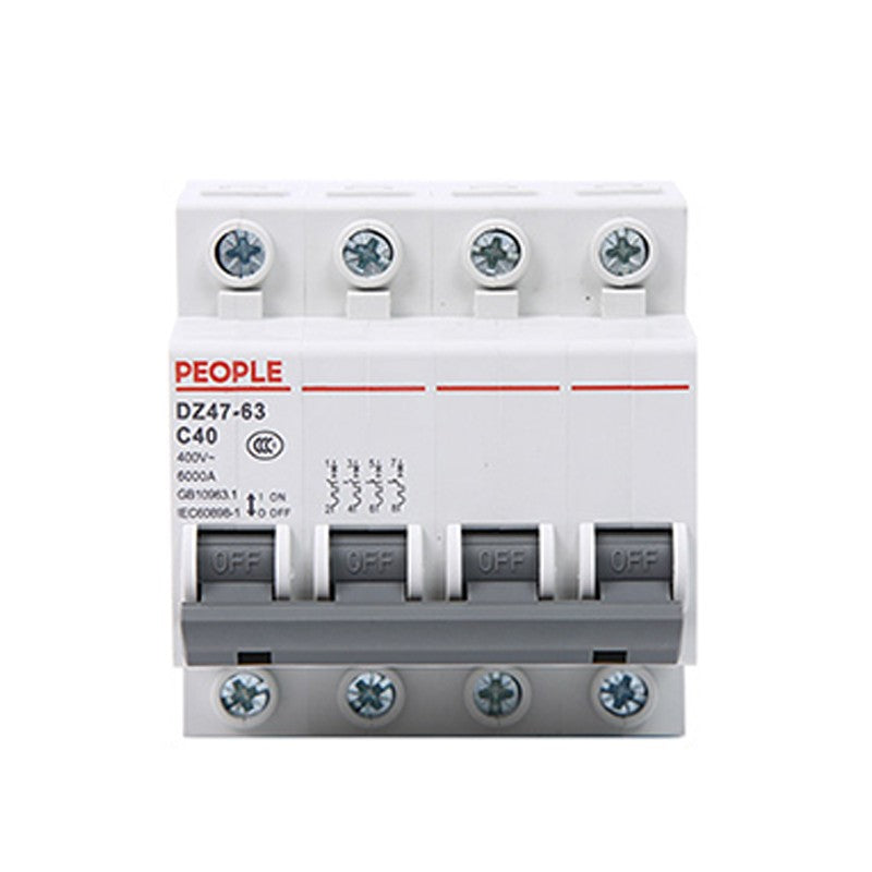 PEOPLE DZ47-63 Small Circuit Breaker 4P 3A Air Switch