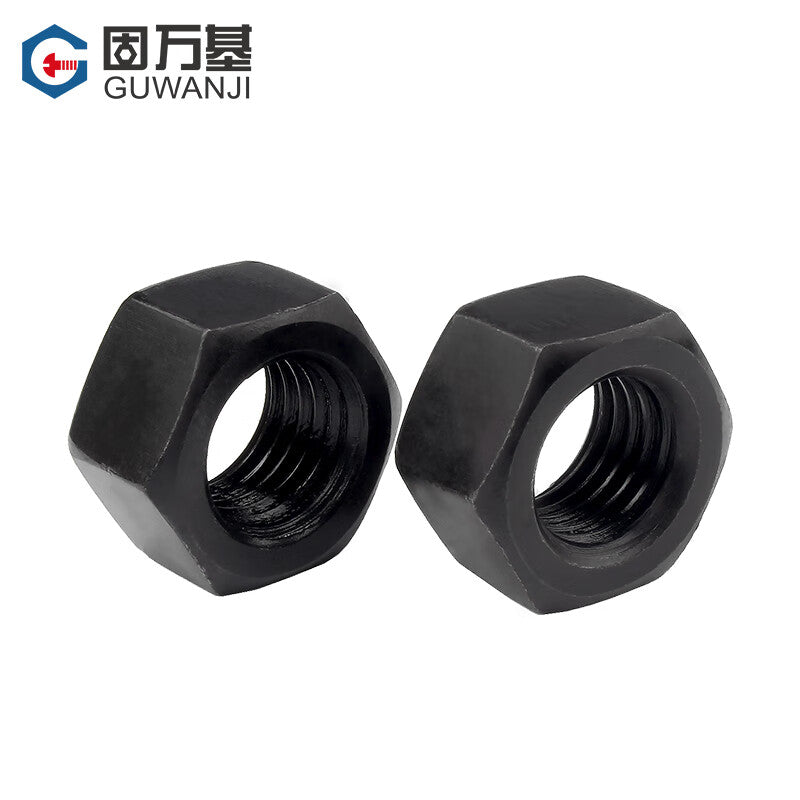 Guwanji GB/T 6170 Hex Nuts, Grade 12.9, High Strength Hex Nuts, Black Bolt Nuts, M18 [5 pieces], Grade 12.9