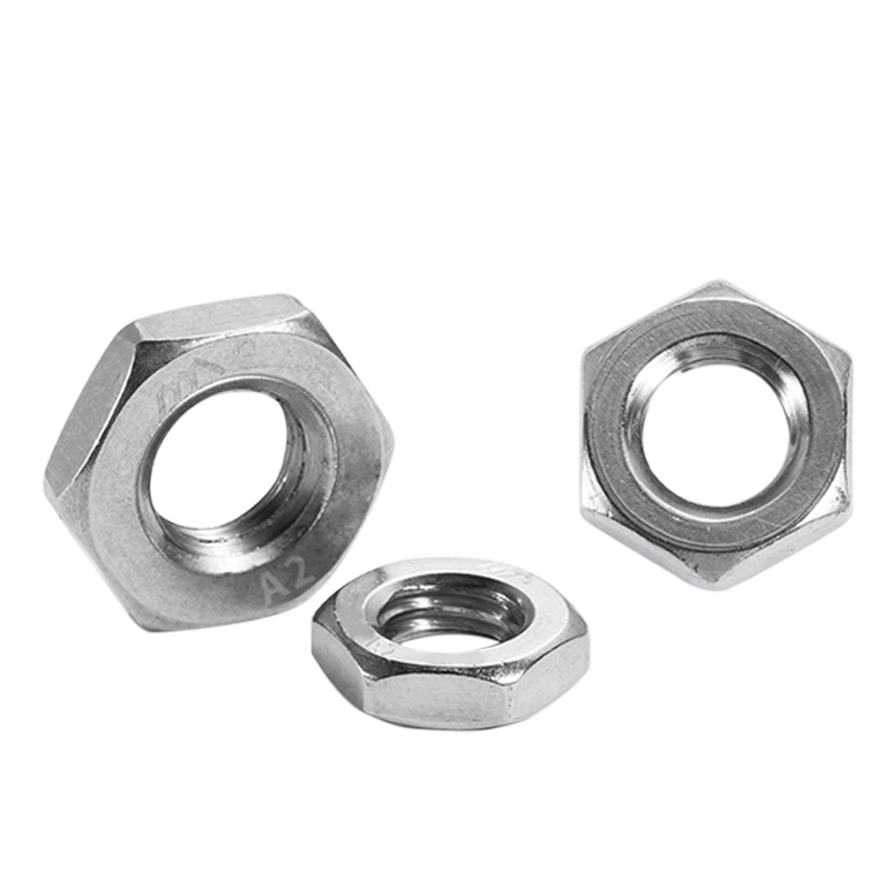 AOZHAN Industrial (GB6172.1-304 Stainless Steel Hexagonal Thin Nuts and Sheets, National Standard Screw Nuts Series GPH M4 (1000 pieces/box)